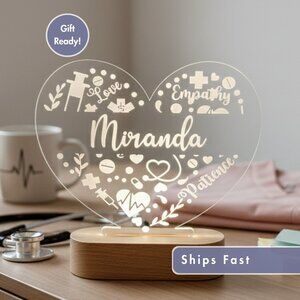 Nurse Personalized Night Light | Custom Medical Gift for Doctors & Surgeons